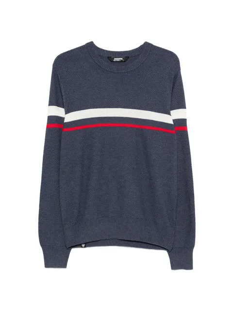 striped crew-neck sweater