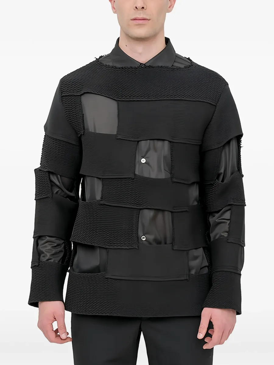 patchwork cut-out sweater 2