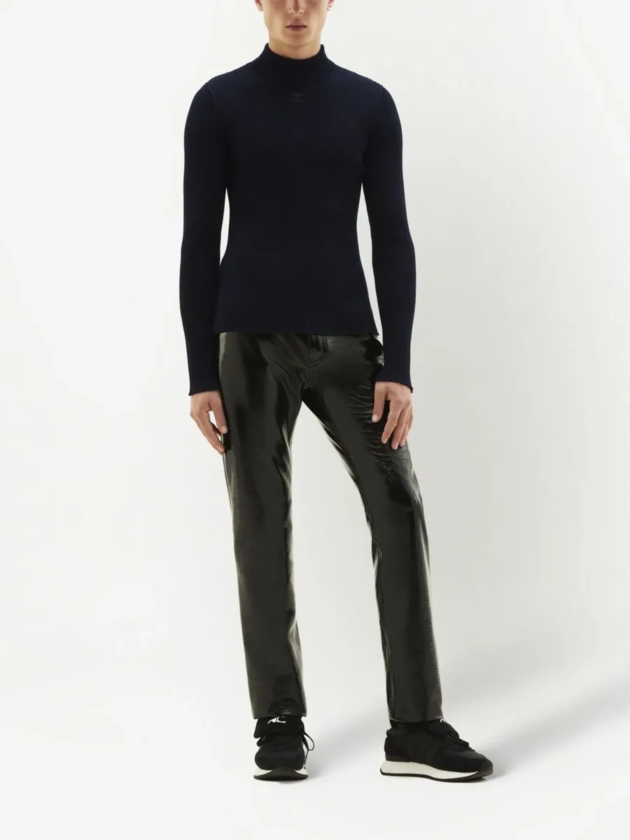 rib-knit mock-neck jumper 3