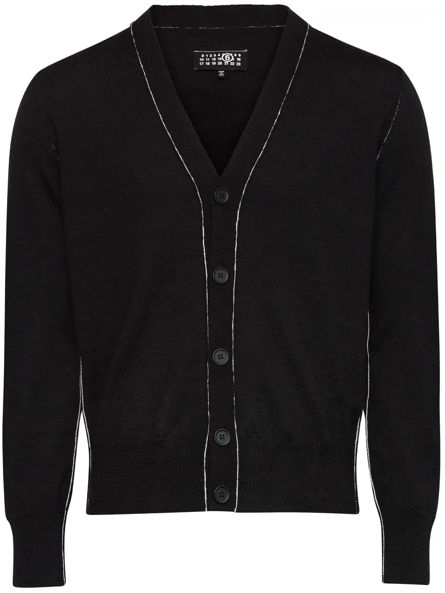 single-stitch fine-knit cardigan 1