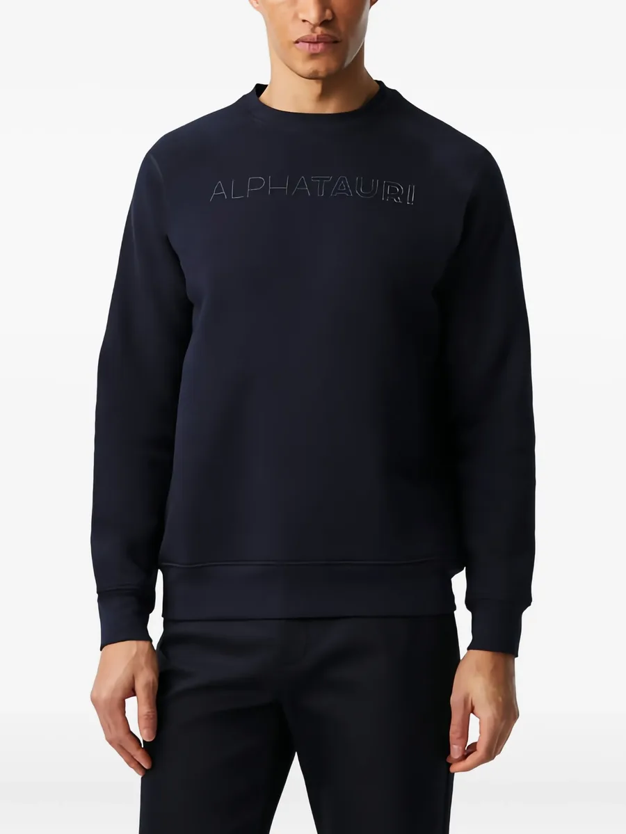 embossed-logo crew-neck sweatshirt 6
