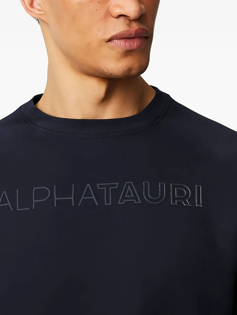 embossed-logo crew-neck sweatshirt 10