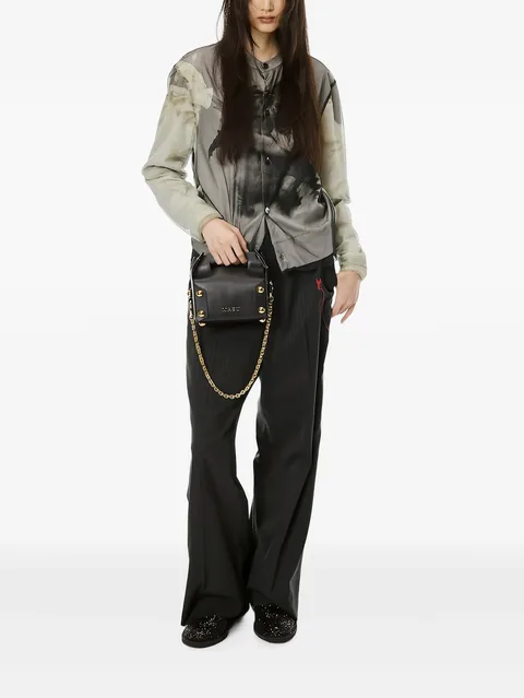 angel-print layered cardigan