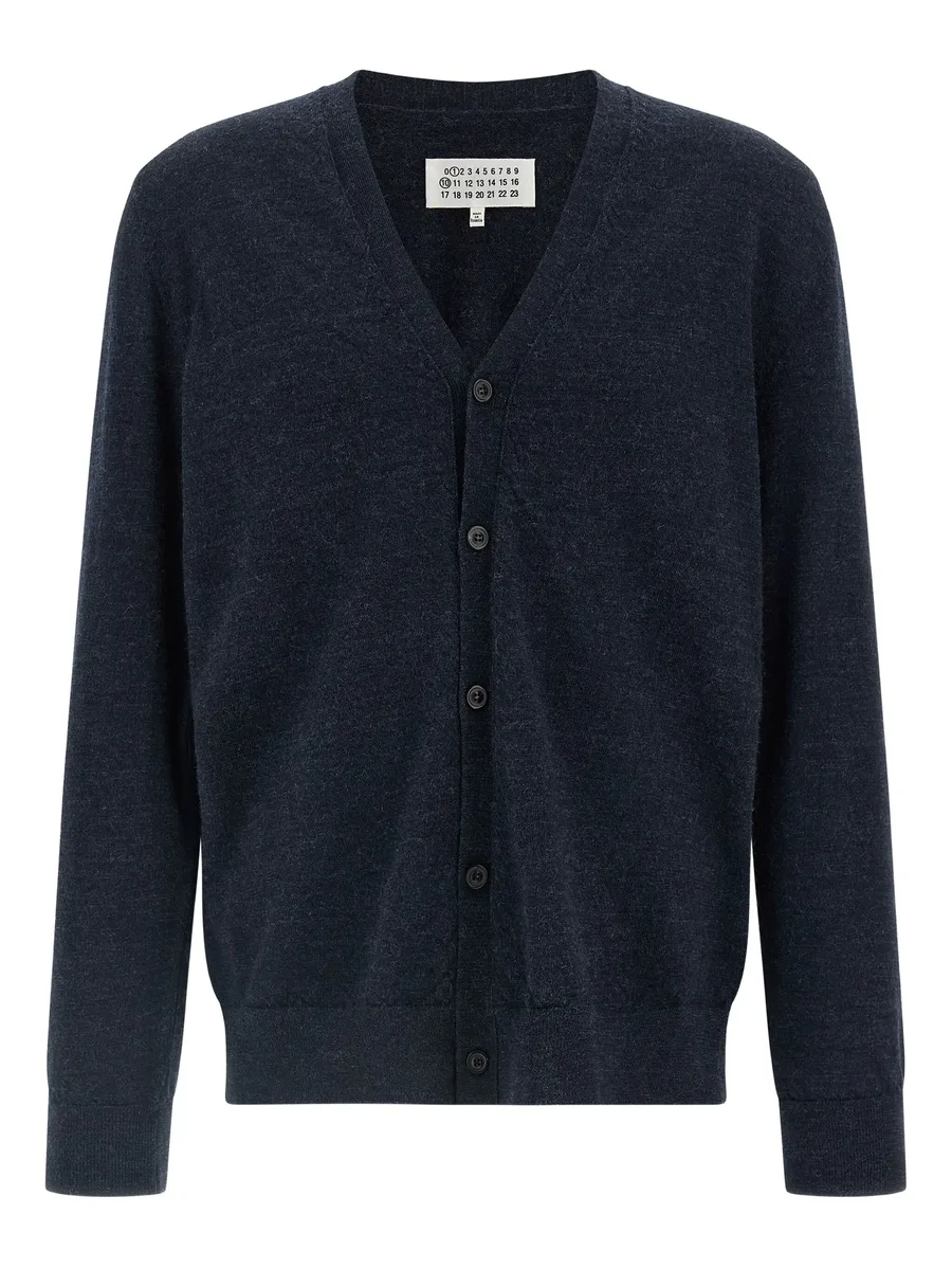 elbow-patch V-neck cardigan 1