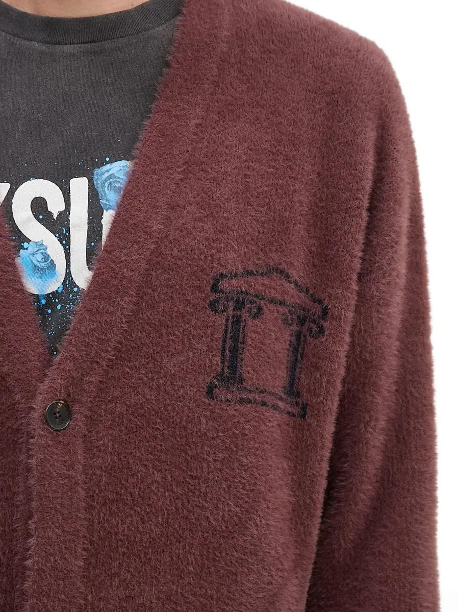chenille-knit cardigan 10