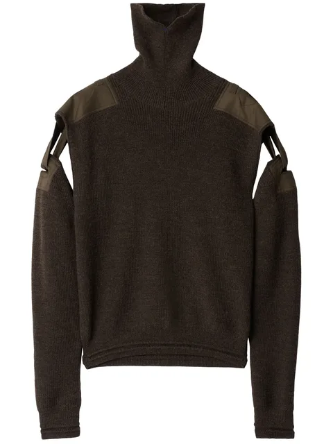 detachable-sleeve wool jumper