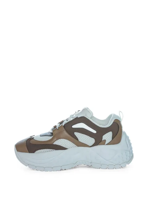 panelled mesh sneakers