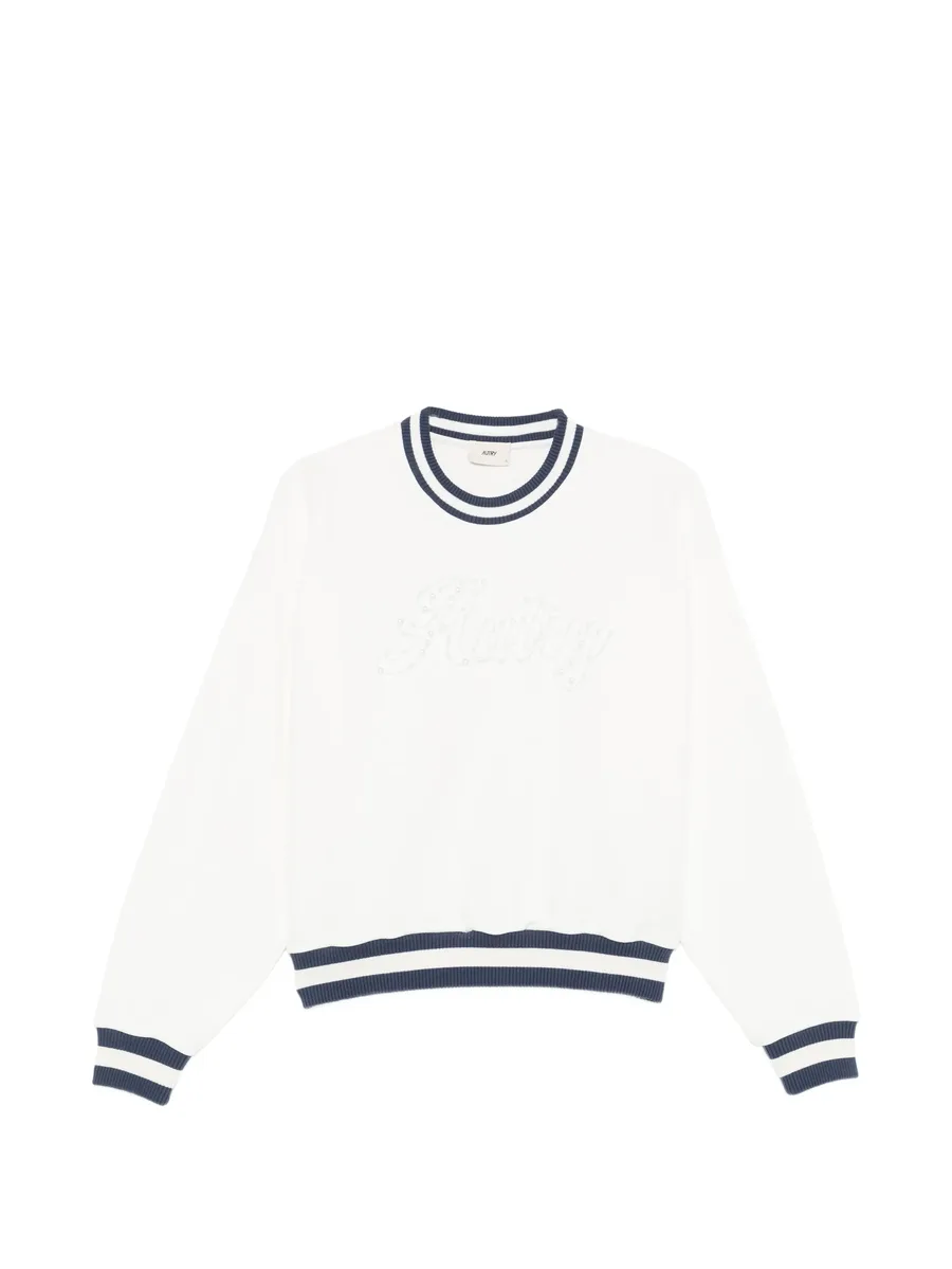 pearl-embellished stripe sweatshirt 2