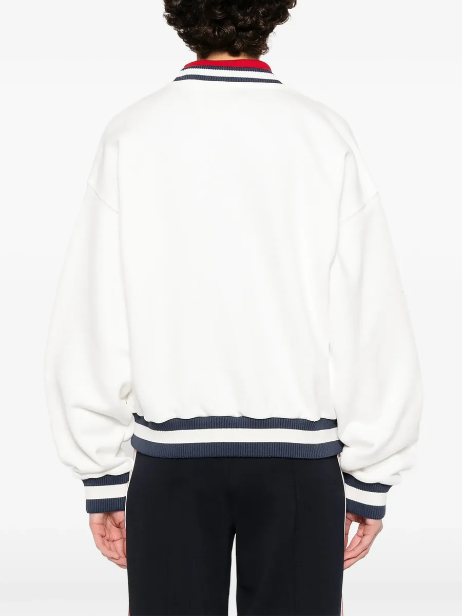 pearl-embellished stripe sweatshirt 7