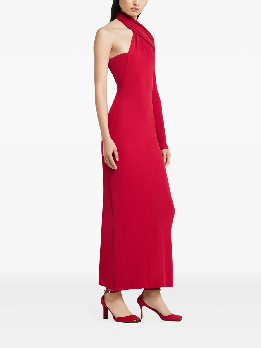 twisted one-shoulder midi dress 6