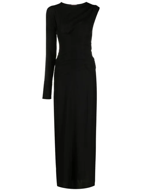 single-sleeve design gown