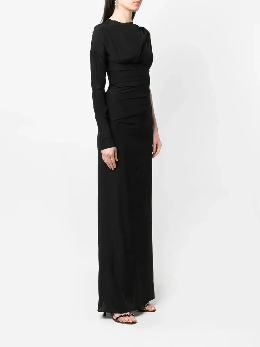 single-sleeve design gown 6