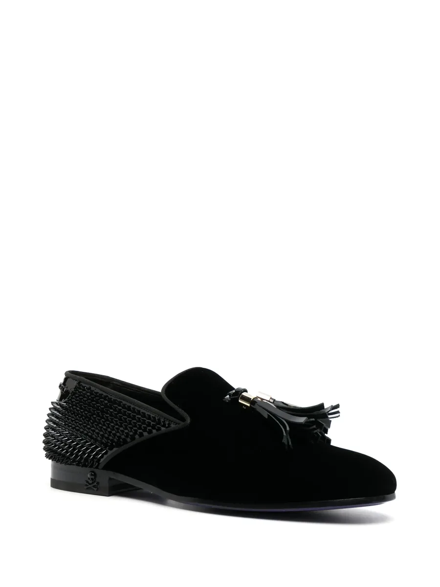 Studs velvet loafers 4