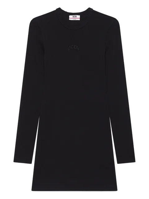 logo ribbed mini dress