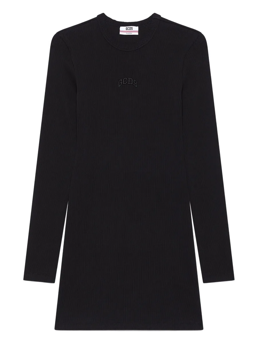 logo ribbed mini dress 1
