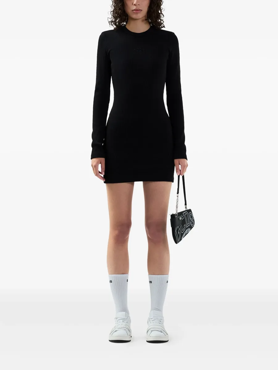 logo ribbed mini dress 4