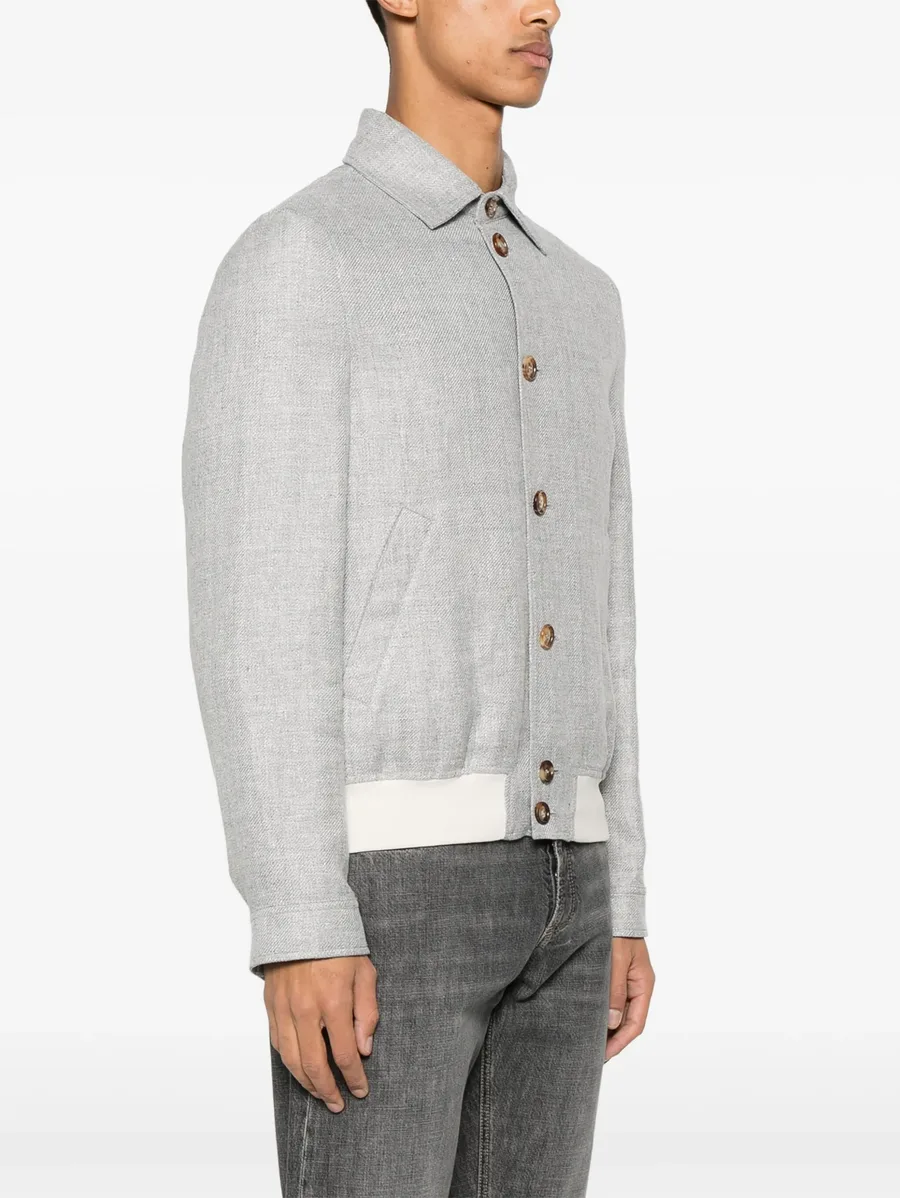 mélange-effect bomber jacket 6