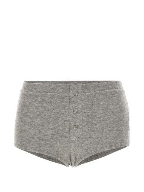 Booty buttons-ribbed shorts