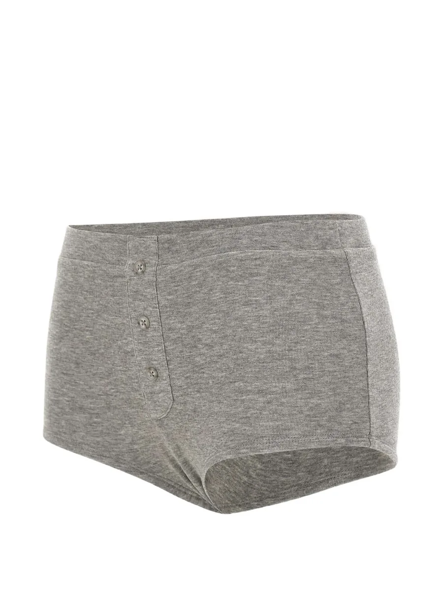 Booty buttons-ribbed shorts 5