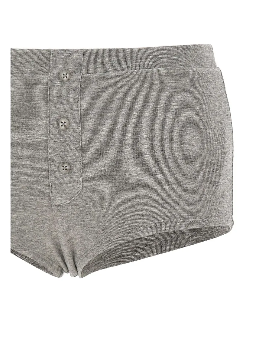 Booty buttons-ribbed shorts 8