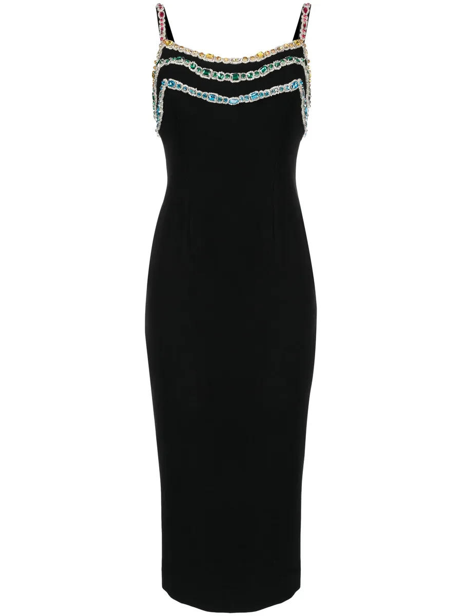 crystal-embellished cady midi dress 2
