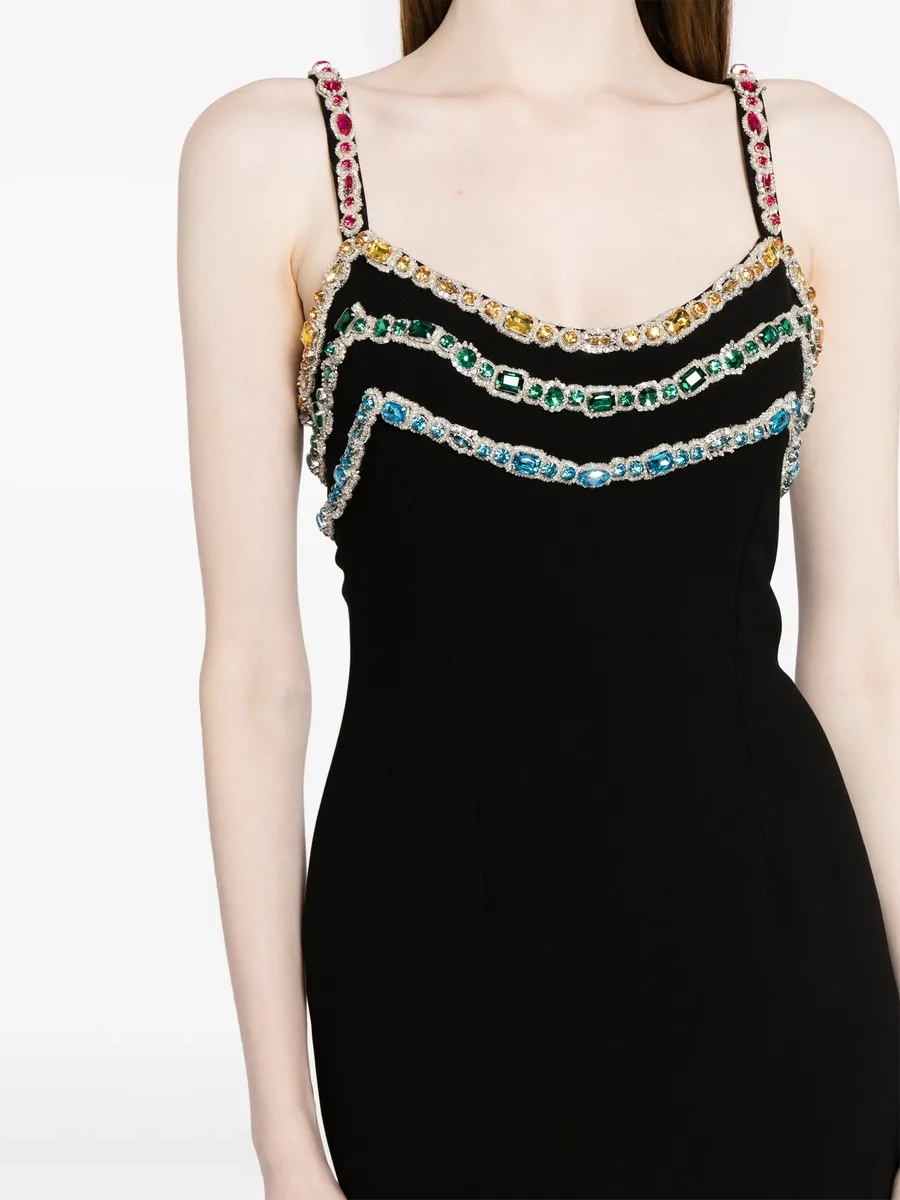 crystal-embellished cady midi dress 10
