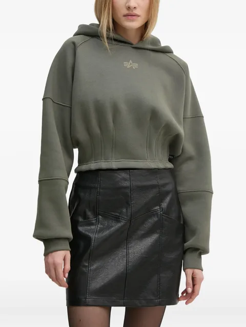 cinched-waist hoodie