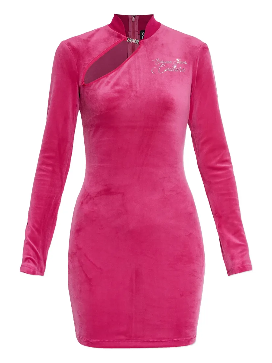 cut-out long-sleeve mini dress 2