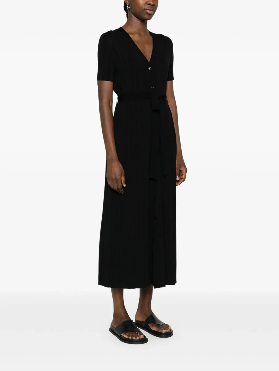 V-neck ribbed midi dress 6
