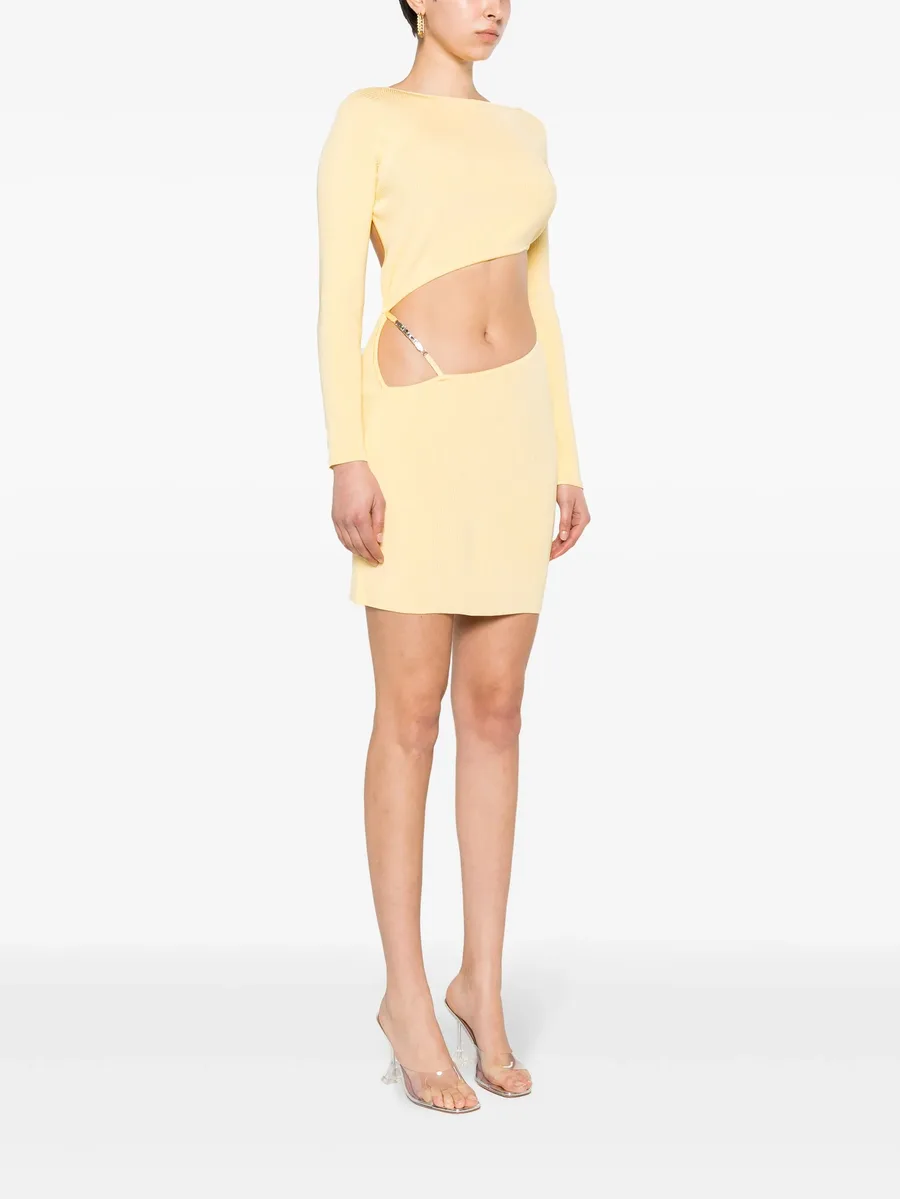 asymmetric ribbed minidress 6