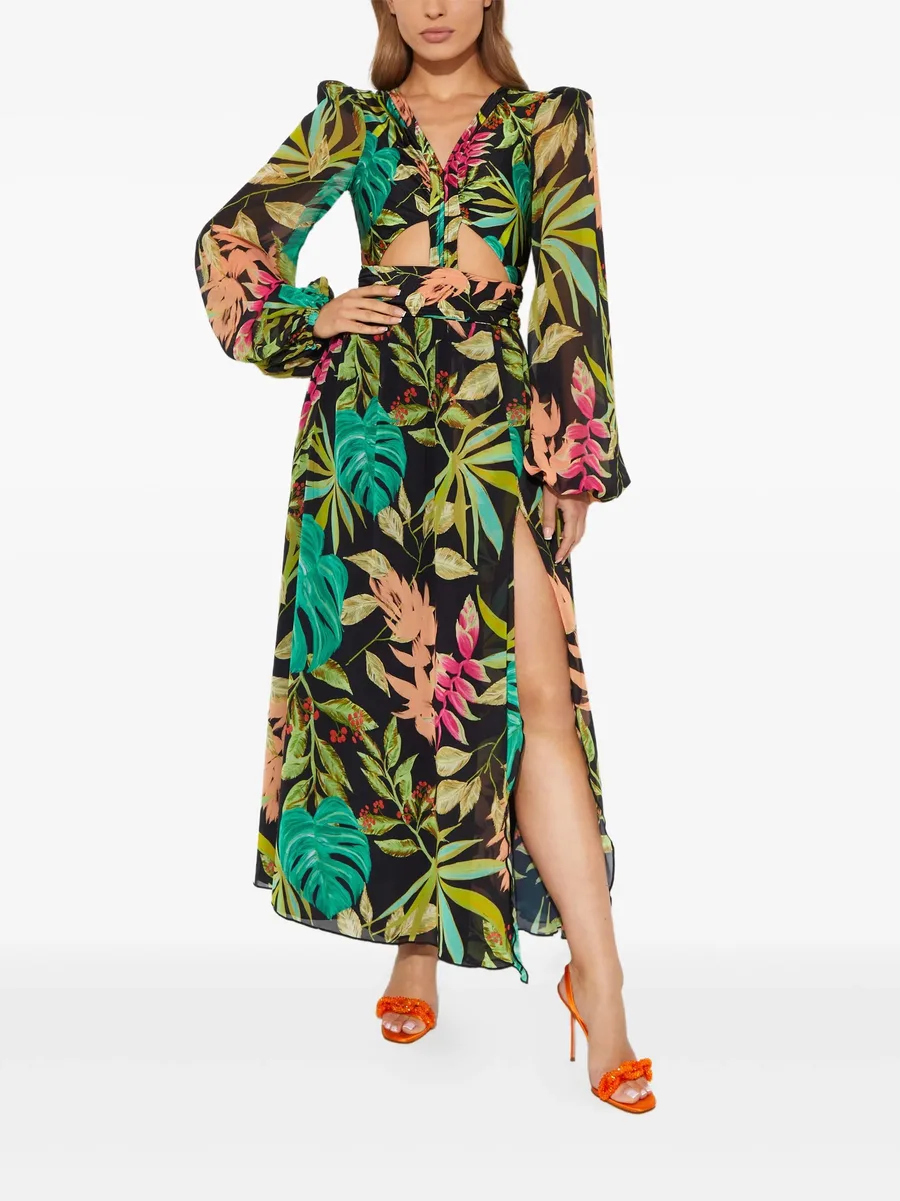Tropicalia floral-pattern midi dress 3