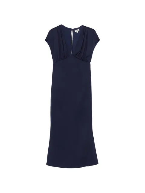 char gathered maxi dress