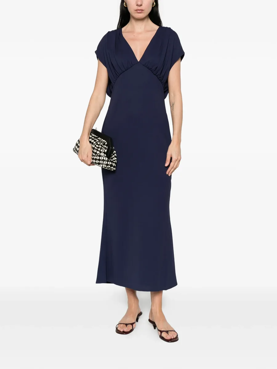 char gathered maxi dress 4