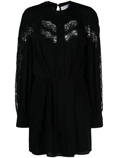 Belinda lace-trim dress