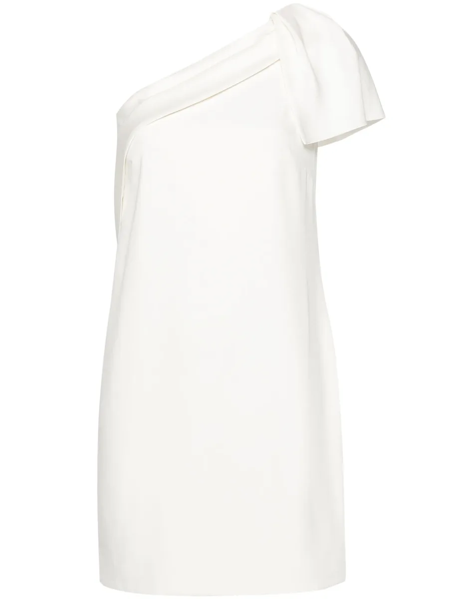 crepe one-shoulder mini dress 2
