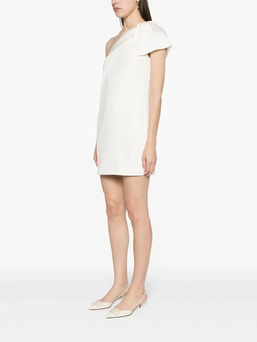 crepe one-shoulder mini dress 5