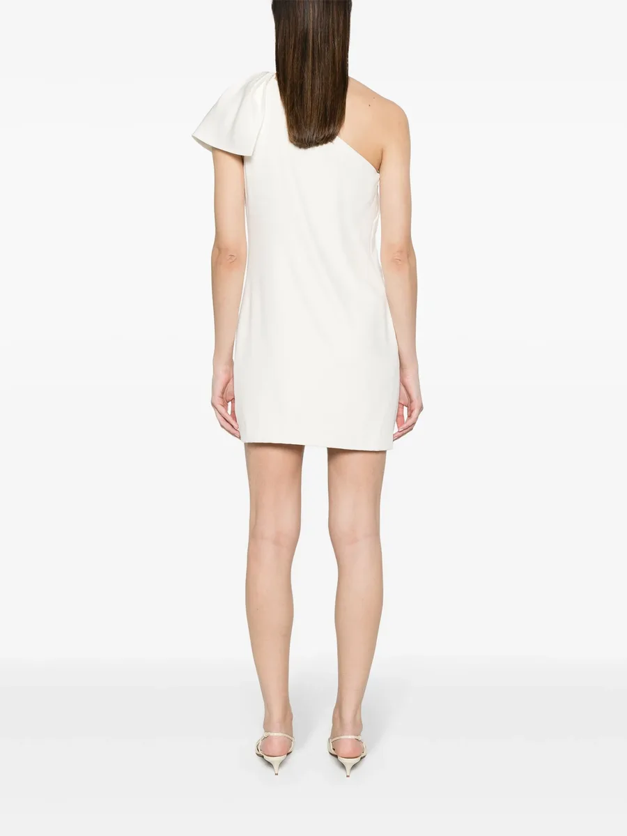 crepe one-shoulder mini dress 8