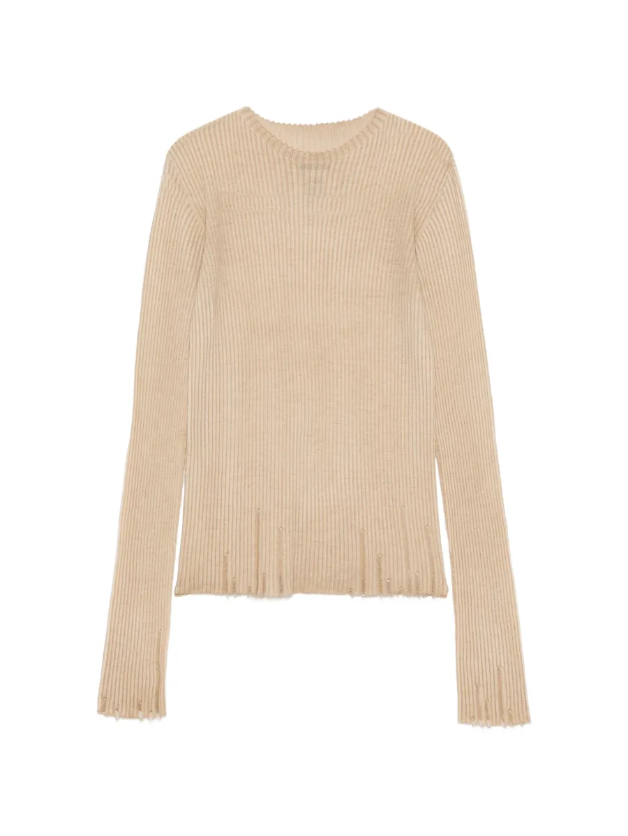 ribbed frayed blouse 2