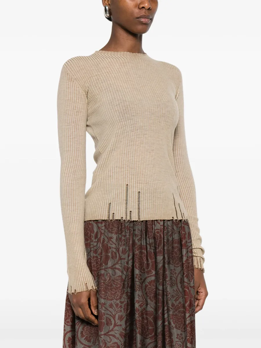 ribbed frayed blouse 5