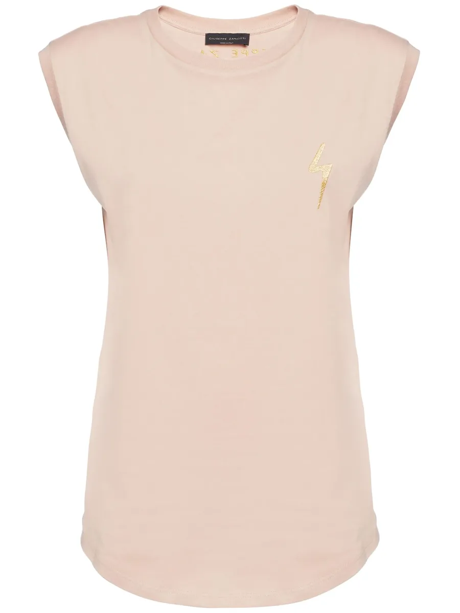 Ursella logo-embroidered sleeveless cotton tank top 2