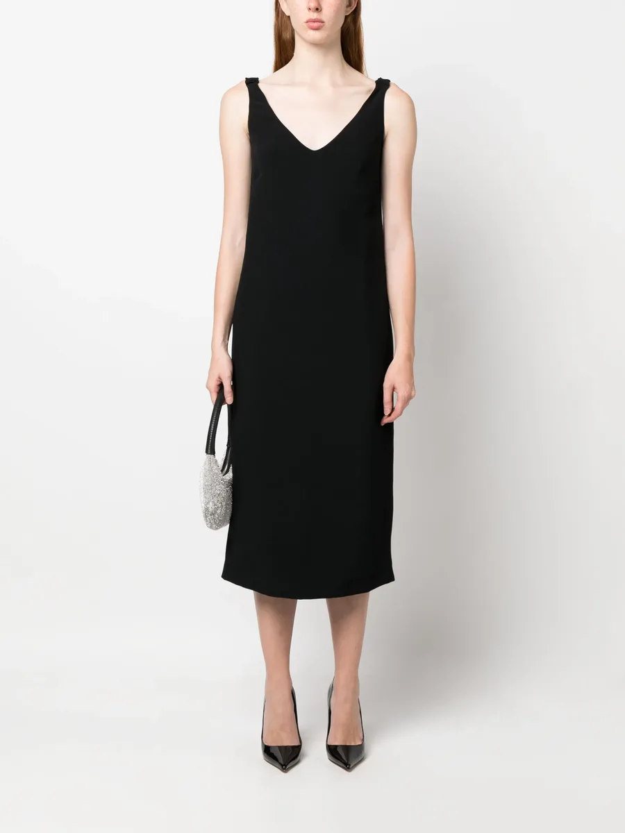 ruched-strap midi dress 4