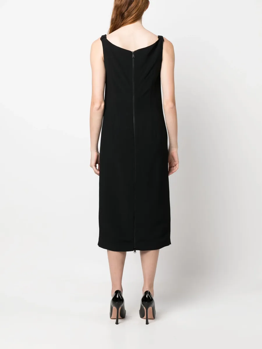 ruched-strap midi dress 8
