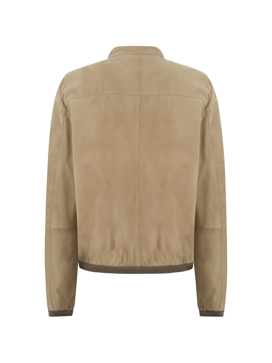 zip collar leather jacket 4