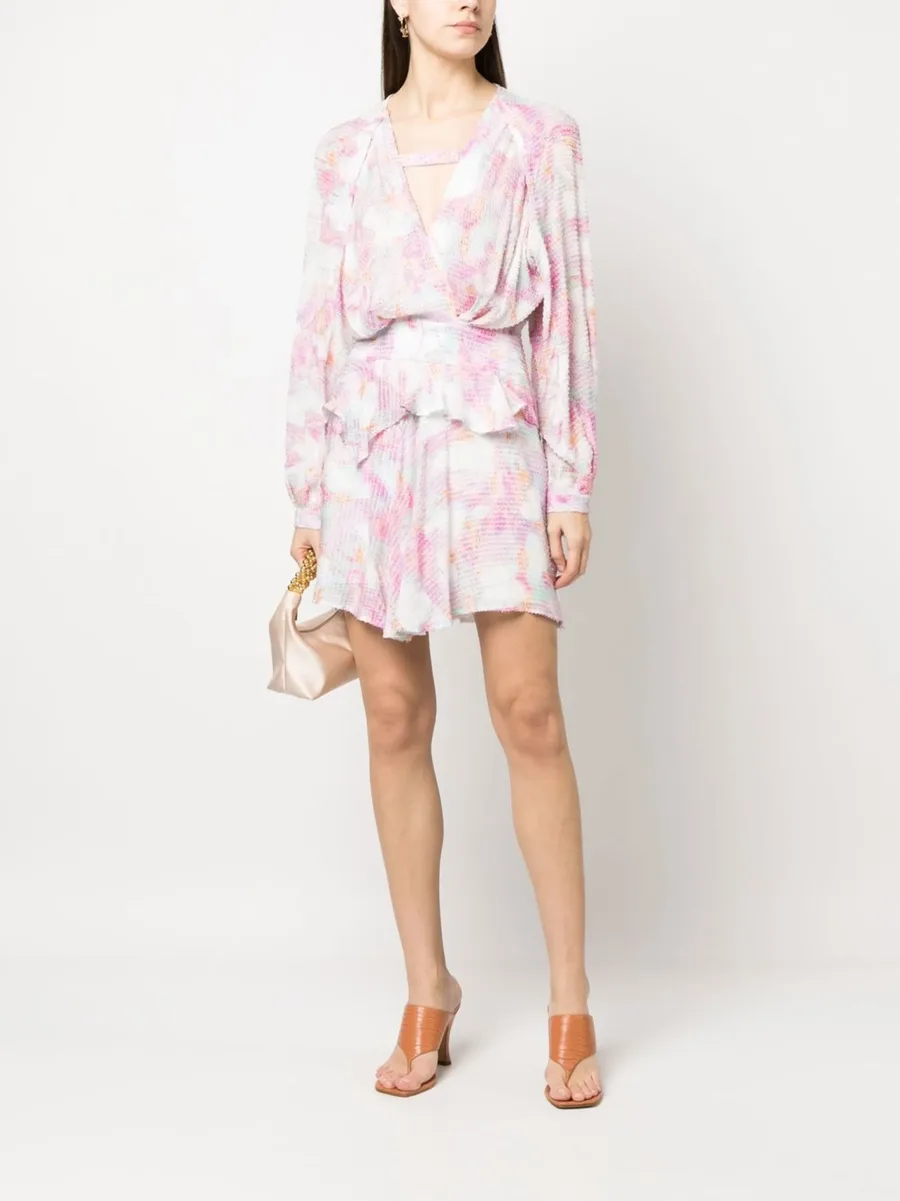 textured-finish floral-print dress 3