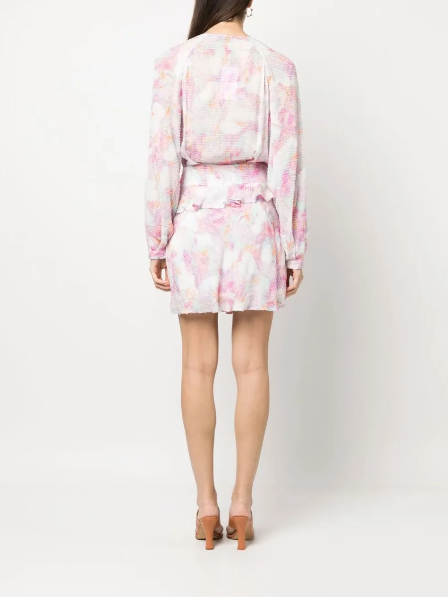 textured-finish floral-print dress 8