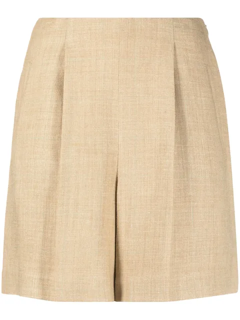 high-waisted tailored shorts