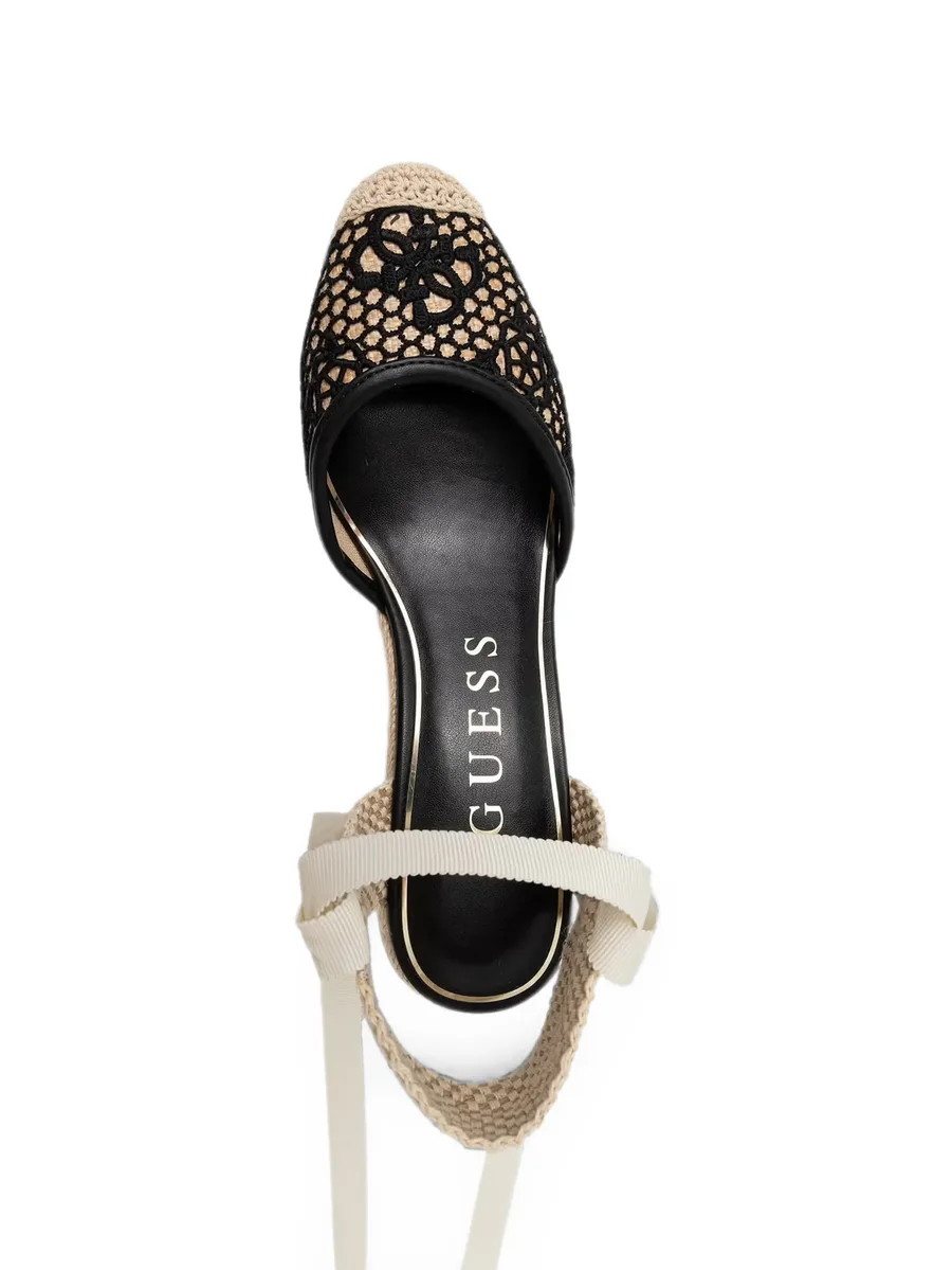 Cheyin lace-panelled wedge espadrilles 5