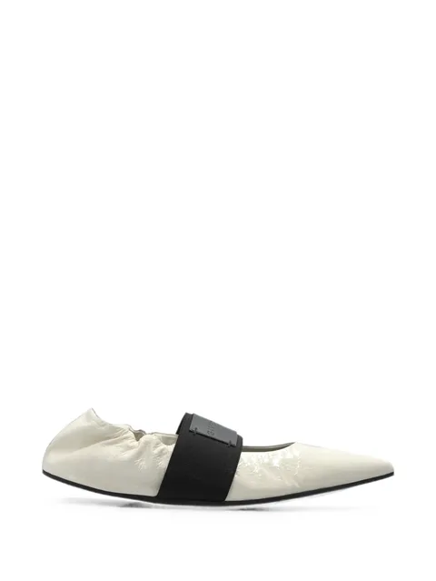 Crush pointed-toe ballet flats
