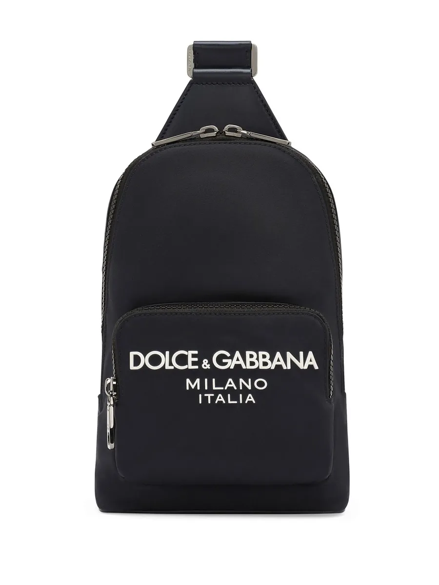 logo-lettering cross body backpack 1