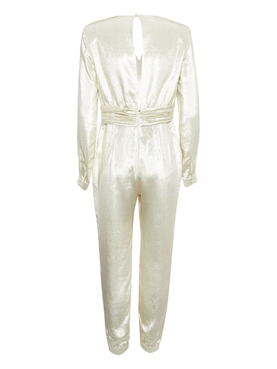 metallic pleated jumpsuit 4